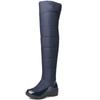 Botas de Algodón Espacial con Relleno de Plumón Hasta la Rodilla Botas de Algodón Forradas de Felpa Espesa Botas para Mujer Tallas 35-40 Botas de Nieve HX-61