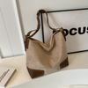 Bolsas de Grande Capacidade Outono e Inverno para Mulheres 2026 Nova Bolsa de Ombro Casual Retro Moda Bolsa Tote de Camurça para o Dia a Dia