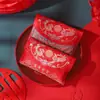 Envelope Vermelho Grande de Tecido para Casamentos, Pacotes Vermelhos de Casamento, Dote, Cerimônia do Chá, Noivado, Bolsa de Casamento Estilo Chinês