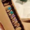 Colar com Pingente Octogonal Clássico de Cabeça de Touro com Corte Rosa Paraíba, Brincos de Diamante Coloridos, Anel de Diamante Rosa, Pulseira Azul Oceano