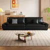 Sala de estar minimalista italiana Hogar Rasca-gatos Sofá de Aceite y Cera Apartamento Pequeño Simple Sofá Recto para Tres Personas Velero