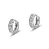 Pendientes de plata de ley S925 con diamantes cuadrados de una sola fila, ligeros, de lujo, con diseño de nicho que combina con todo, a la moda, al por mayor, transfronterizos de Europa y América