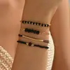 Pulsera Geométrica de Cristal Tejida a Mano con Cuentas de Venta Caliente Transfronteriza con Pulsera de Cuentas de Arroz de Tubo Redondo Multicapa