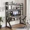 Mesa de computador de mesa escrivaninha para casa com estante combinação integrada estudante escrita pequeno apartamento mesa de estudo painel perfurado