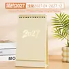 Calendário de Mesa 2027 Ano do Carneiro: Alta Qualidade, Design Minimalista, Calendário de Mesa Colorido para Escritório, Calendário de Mesa Personalizável para Negócios e Empresas