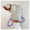 Bolso para teléfono pequeño de cuadros estilo coreano, bolso cruzado, bolso de hombro, moderno y a la moda para uso diario, perfecto para ir de compras