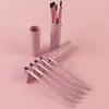 Conjunto de 5 Pincéis de Maquiagem Personalizados Mais Vendidos Transfronteiriços, Blush de Maquiagem Portátil, Pincel para Base, Pincel para Sombra, Ferramenta de Pincel para Sobrancelhas