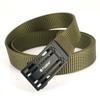 Cinturón táctico de nailon para hombre, con hebilla automática, de lona sencilla, para entrenamiento militar, ligero y de lujo, tejido largo.
