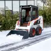Exportado para o Canadá: Retroescavadeira Compacta de Quatro Rodas Operada por Condução, Retroescavadeira Compacta Pequena Multifuncional de Rodas Hightop