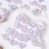 Cuentas acrílicas de corazón color crema electroplateadas, cuentas sueltas con forma de durazno de agujero recto, pulsera hecha a mano para DIY, cadena para teléfono, accesorios de joyería
