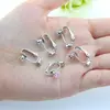 Clip para oreja en forma de U de acero inoxidable set de pendientes sin perforación pendientes de circonita Súper Brillantes accesorios para joyería DIY convertidor de clip para oreja