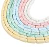 Contas banhadas a cerâmica longa tira quadrada 6x 15mm mão diy joias pingente pulseira solta contas pequenas acessórios material