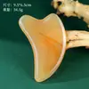 Placa Gua Sha Facial Específica para Resina e Raspador de Meridianos Bastão de Beleza para Acupressão dos Olhos Fatia Gua Sha Triangular em Formato de Coração de Chifre Falso