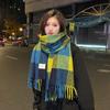 Bufanda para Invierno Estudiantes Chicas de Preparatoria Chicas de Secundaria Sentido Otoño e Invierno Bufanda a Cuadros para Hombres Estilo Japonés Engrosada Cálida