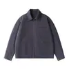 Rumen Meng Retro Japonés Lona Resistente Fondo Lavado Chaqueta Detroit Hombre Otoño Holgada Pareja Bloque de Color Ropa de Trabajo Chaqueta