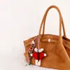 Pingente de Bolsa Porquinho de Feltro de Lã Nepalesa Chaveiro de Carro Tecido à Mão Presente para Casal Pingente de Bolsa Atacado