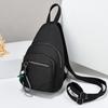 Bolsa de Tecido Oxford Feminina 2025 Nova Moda Leve Versátil Mochila de Viagem Transversal de Ombro Único Peitoral Bolsa Pequena