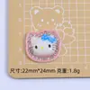 Lindo Diamante Triturado Dibujo Animado Meow Hecho a Mano Accesorios para Joyería DIY Pegamento de Crema Resina Accesorios Pequeños Hebilla de Zapato con Agujero Material