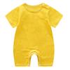 Ropa de bebé unida verano desarrollo bebé recién nacido ropa de manga corta algodón puro delgada color sólido ropa corta para escalar niños