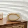Bolso Cruzado de Hombro Único para Mujer, Estilo Nuevo Europeo y Americano, Bolso Acrílico Único con Forma de Concha, Bolso de Mano de Moda para Bodas y Noches
