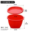 Cesta Plástica Imitação Bambu Cesta para Colher Grãos Frutas Agrícola Arroz Milho Espessada Grande Estrutura para Legumes com Tampa