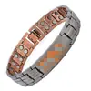 Pulsera Magnética Popular Europea y Americana Moda Transfronteriza Retro Iones Negativos Cobre Rojo Antiguo Joyería para Hombre Pulsera de Pareja para Hombres