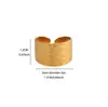 Anillo Ancho Minimalista Transfronterizo para Mujer, Elegante y Versátil Acero Inoxidable Chapado en Oro Anillo Abierto para Dedo Índice Venta al por Mayor