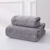 Toalhas de Coral Fleece e Toalhas de Banho com Etiquetagem Transfronteiriça Atacado, Espessas, Absorventes, Macias, de Secagem Rápida, Logo Bordado, Dropshipping para Comércio Exterior