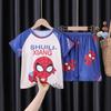 Pijama Infantil Verão Manga Curta Meninos Fino Fofo Princesa Crianças Médias e Grandes Meninas Desenho Animado Pijama Conjunto de Roupas para Casa
