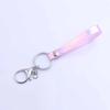 Corda Dazzling Colorida a Laser Cordão de Couro Plano Fecho Lagosta Chaveiro de Presente para Mulheres Corrente de Bolsa Criativa Pingente Acessório