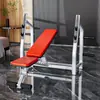 Rack de Press de Banca Plano Cama Multifuncional para Barra Rack Profesional de Barra de Gimnasio Equipo de Fitness para el Hogar Comercial