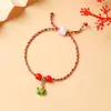 Pulsera de Hilo Rojo Estilo Nuevo Festival del Bote del Dragón, Pulsera Trenzada Colorida Año del Caballo, Pulsera de Hilo Rojo Tejida a Mano que No se Desvanece, Al por Mayor en Stock
