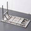 Fornecimento de Fábrica Mesa Dobrável de Aço Inoxidável Doméstica Externa Barraca Promocional Retangular Portátil Simples Mesa de Churrasco