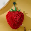 Bola de Pano de Mão de Chenille com Significado de Frutas Criativas Toalha de Mão Pequena para Pendurar na Cozinha Absorvente de Água Secagem Rápida