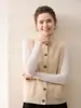 Nueva Chaqueta Chaleco de Punto sin Mangas Otoño/Invierno 2026 Cárdigan para Mujer de Punto Corto de un Solo Botón Versátil para Mujer
