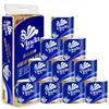Papel Higiénico Vinda V4073 Azul Clásico Súper Resistente En Rollo Núcleo Pulpa de Madera Nativa Línea Doble Prensado 4 Capas 200g*10 Rollos/Paquete