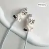 Funda protectora con patrón de gatito de dibujos animados, anti-rotura, protector de cable de datos para teléfono Tipo-C, hermoso y duradero