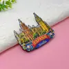 Imanes de nevera personalizados transfronterizos de ESPAÑA, atracciones de ciudades internacionales, pegatinas magnéticas de relieve 3D, souvenirs turísticos
