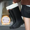 Botas de lluvia, botas de lluvia antideslizantes de media pantorrilla, botas de agua de caña alta, botas de lluvia de moda y cálidas, botas de lluvia antideslizantes de media pantorrilla, botas de agua de caña alta, de moda