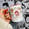 Taza de Cerámica Periférica Culomi Roja Hello Kitty Cumpleaños Linda Taza de Agua