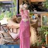 Bikini Tailandés Falda Larga Vacaciones en Aguas Termales Largo Popular Playa Bikini Traje de Baño Versátil para Mujer