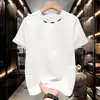Nueva Camiseta de Manga Corta Versátil para Hombre de Verano Tops Color Puro Simple Moda Coreana Tendencia Camiseta Blanca