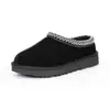 24 Otoño Nuevo Talla de Exportación 45 Pantuflas para Mujer Moda Europea y Americana Versátiles Piel de Vaca Terciopelo Suela Gruesa Velcro Puntera Pantuflas