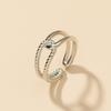 Anillo Abierto Ajustable de Moda Estilo Coreano Oro de 18K Anillo para Dedo Índice Joyería de Mano para Mujer