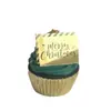 Decoração de Cupcake Criativa Estilo Ins Transfronteiriço Suprimentos para Festa de Natal Marcação a Laser Decoração de Bolo