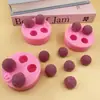 Molde de Silicona de Bola de Peluche Yangmei DIY Brocheta Yangmei Jabón Hecho a Mano Fondant Chocolate Resistente a Altas Temperaturas Molde de Fácil Desmoldeo