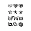 Nuevas pegatinas de tatuajes de purpurina creativas de bricolaje transfronterizas de Amazon para niños y adultos, Y2K Navidad Halloween