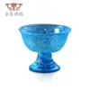 Juego de vidrio al por mayor de Buda ocho tazas de tributo auspiciosas Taza de purificación de agua de vidrio de colores Tazón de tributo Taza de tributo para el frente de Buda
