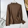 ¡Fábrica Dai de primera línea! ¡Ajuste ceñido y adelgazante recomendado! Camiseta interior de terciopelo para mujer, suave y amigable con la piel, de cuello medio, para Otoño e Invierno