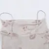Vestido tipo camisola de malla floral off-the-shoulder para mujer, con cintura ceñida y bajo asimétrico, en un estilo puro y seductor, vestido corto 5039651